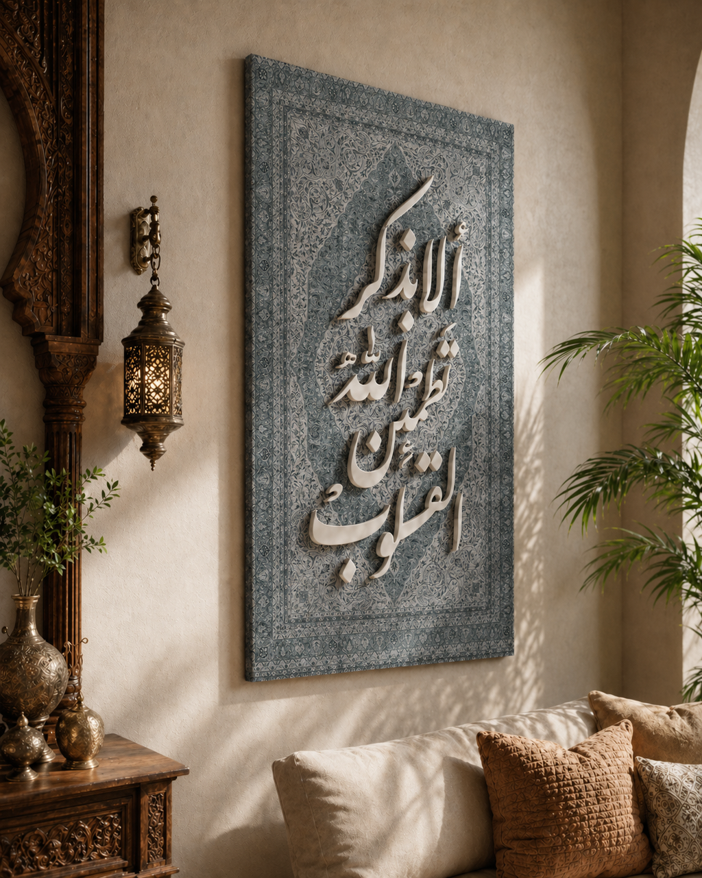 لوحة مخمليّة أزرق رمادي