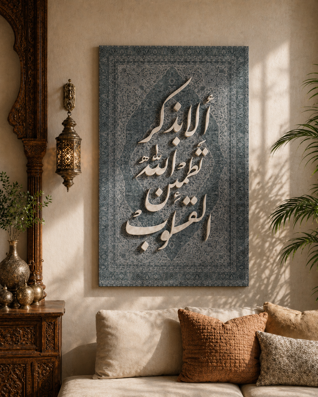 لوحة مخمليّة أزرق رمادي